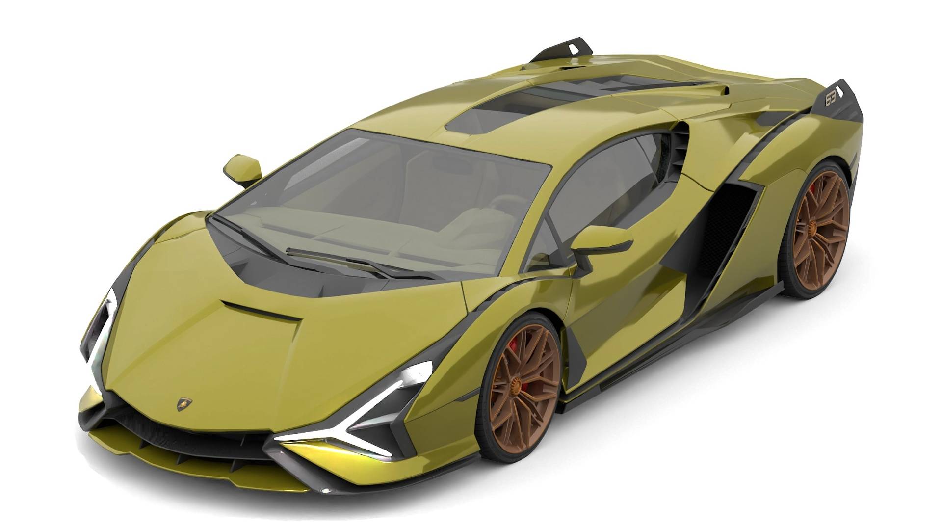 Lamborghini SiÁN Fkp 37 Blender 3D Car model