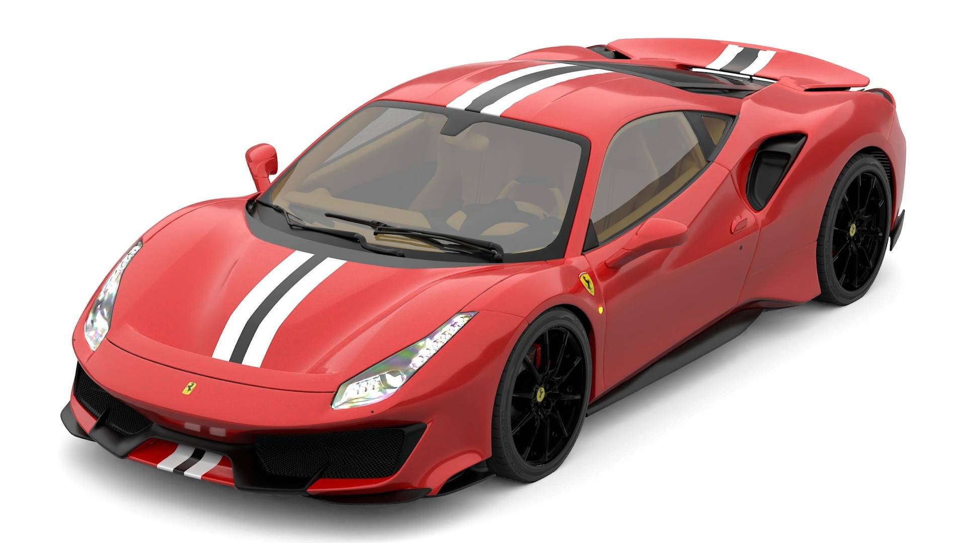 Ferrari 488 Pista Blender 3D Car model
