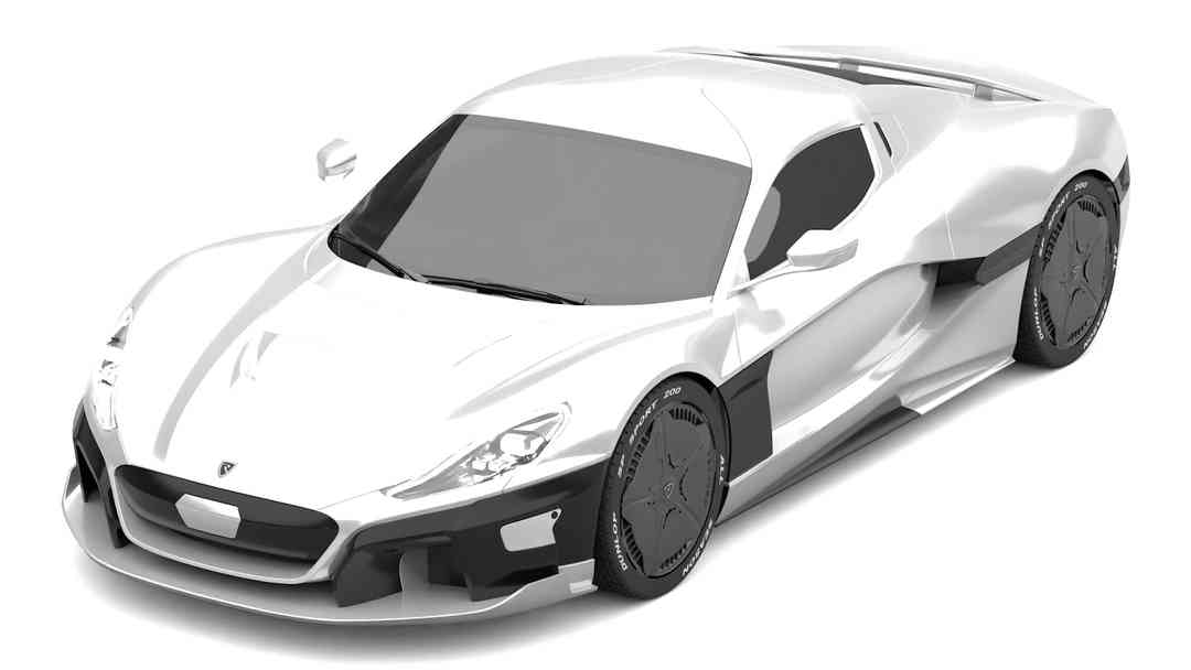 Rimac Concept Two Blender 3D Car model